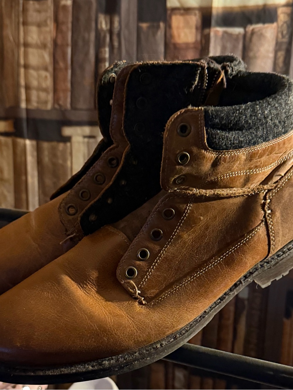B Carvano Men's Brown Leather Ankle Boots